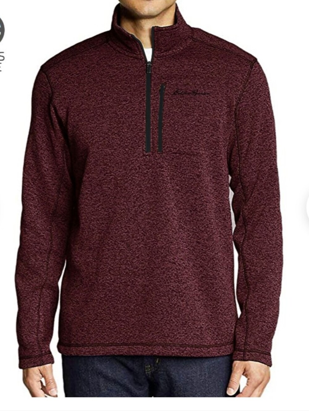 Eddie Bauer - Men's Radiator Fleece 1/4 Zip Maroon - XL
